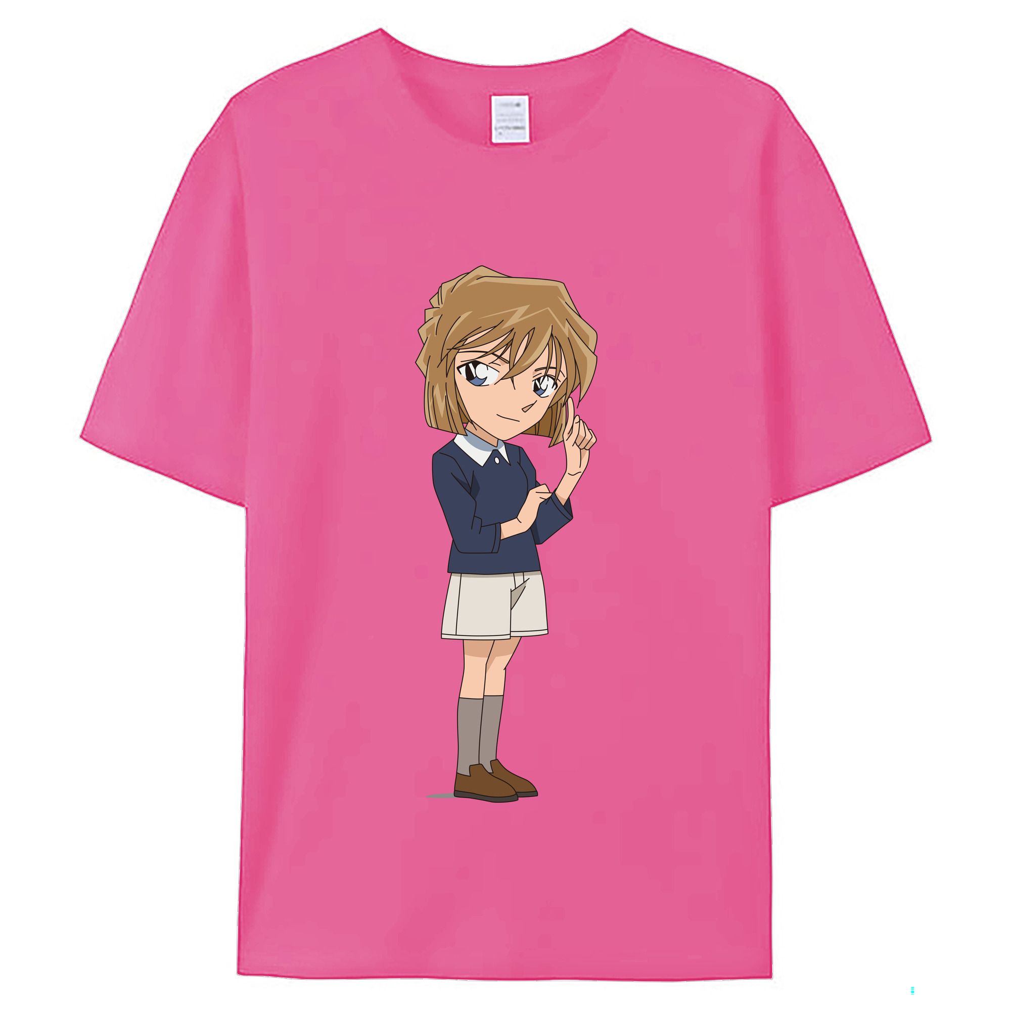 （画像用） 名探偵コナン 灰原 哀 はいばら あい Detective Conan Anita Hailey、Vi Graythorn Haibara Ai レディースカジュアルプリントTシャツ（綿100％）